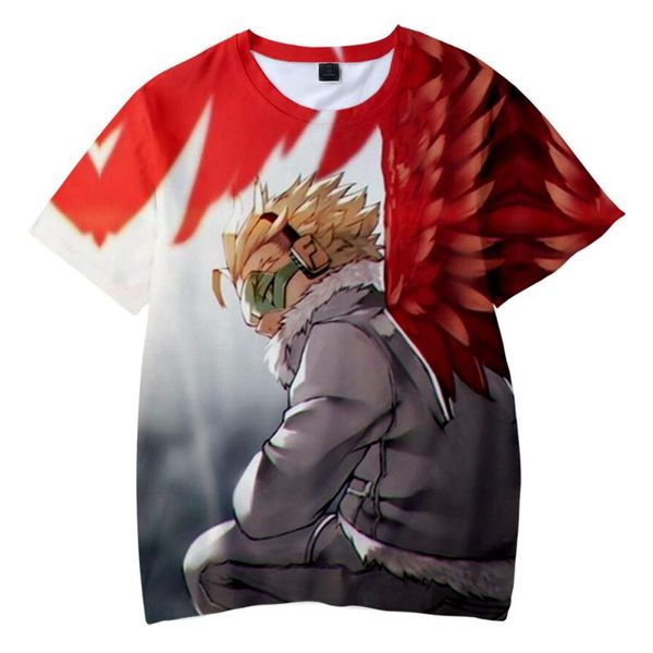 

men's t-shirts my hero academia takami keigo 3d printed t-shirt spring/summer short sleeve tshirt harajuku for and kids, White;black