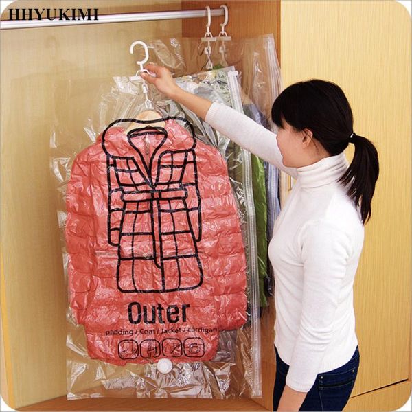 

clothing & wardrobe storage side zipper hanging vacuum bag closet space saver organizer holders anti-dust moisture bags pack for garment