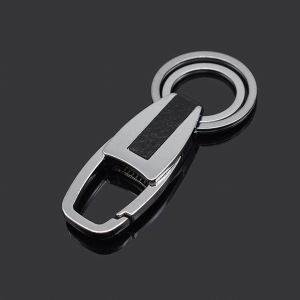 

keychains car keychain waist buckle men's metal key ring chain creative holder keyring auto accessories, Silver