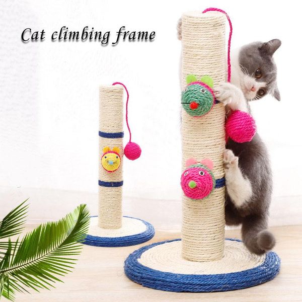 

cat toys dounione toy sisal wear-resistant clown multi-headed column climbing frame tree scratcher pet supply