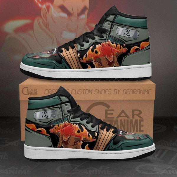 

customization might guy sneakers power custom anime shoes
