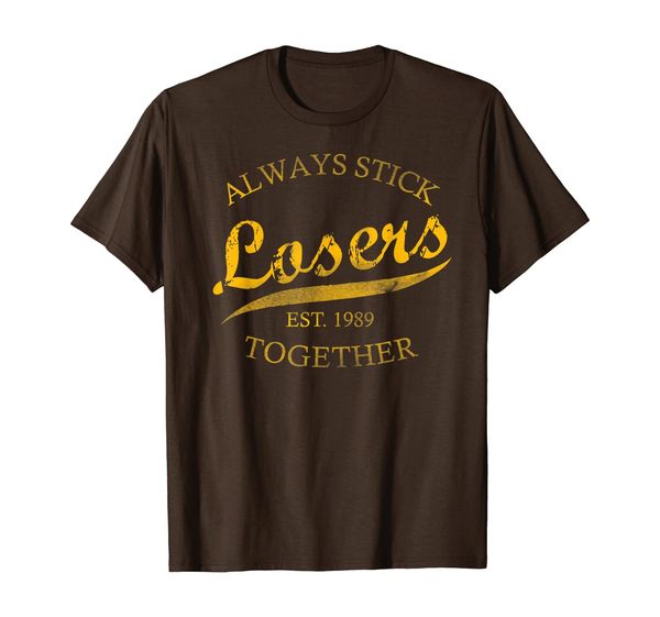 

losers club always stick together t-shirt, White;black