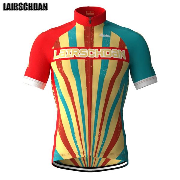 

racing jackets lairschdan 2021 breathable team cycling jersey summer mtb clothes short retro bicycle clothing hombre bike w, Black;red
