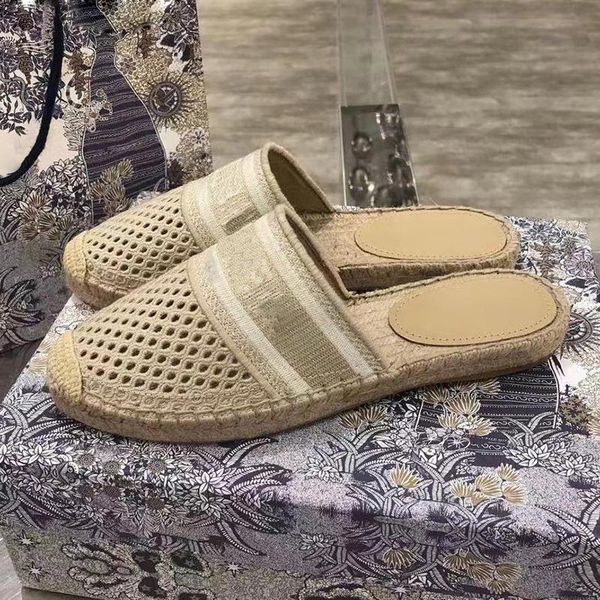 

slippers 2021 spring flats mesh closed toe women thick sole cut outs vacation sandals female comfort leisure shoes lazy mules, Black