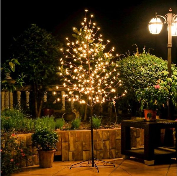 Современное садовое украшение дерева огни 208 светодиодов вишневый цвет дерева лампа маленький свежий стиль украшения комнаты