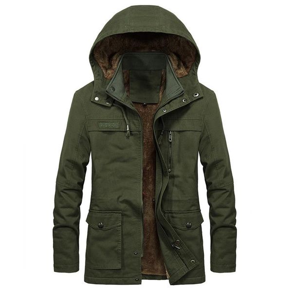 

men's jackets 2021 winter plush thickened windbreaker jacket pure cotton coat, Black;brown