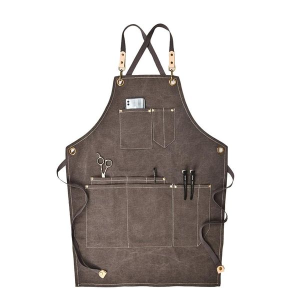 

summer canvas work apron denim version hairdressing hairdresser floral barista drop aprons