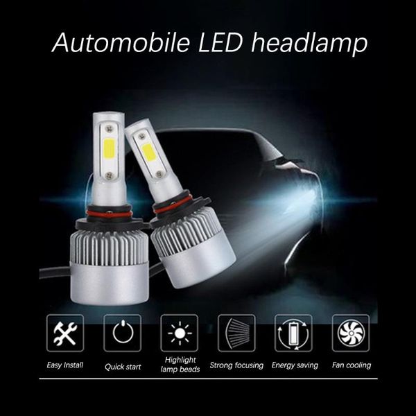 

car headlights h4 led h7 h11 headlight bulb cob bulbs hi/lo beam 3600lm 6000k auto head lamp 12v lights for