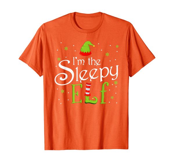 

i'm the sleepy elf funny group matching family xmas gift t-shirt, White;black