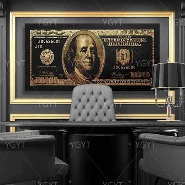 

paintings money old man gold dollar gift wall art home decor hd print modular picture posters canvas painting for bedroom artwork no frame