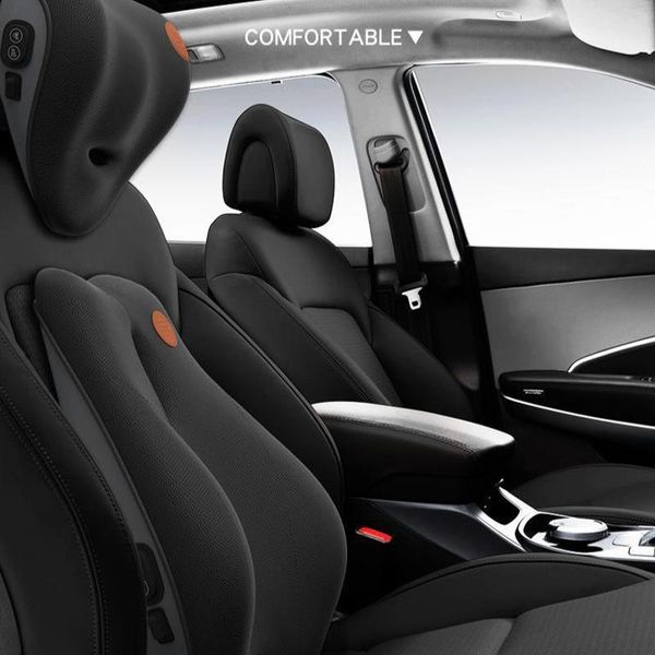 

seat cushions electric massage lumbar cushion auto waist back memory cotton support sets car pillow
