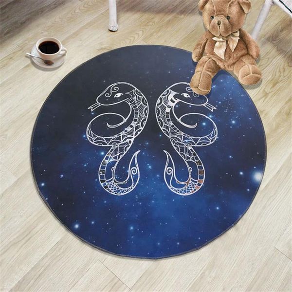 

carpets anime constellation gemini stain glass doormat floor mat round carpet rug home el living room mats anti slip