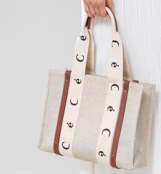 

very nice french fashion classic leather canvas beach bag large capacity and shopping wholesale