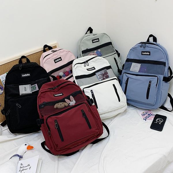 

backpack 2021 junior high school students waterproof female travel fashion casual korean student bag