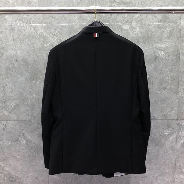 

men's suits & blazers 2021 fashion brand blazer men clothing black formal suit slim fit casual jacket single breasted wool auturan wint, White;black