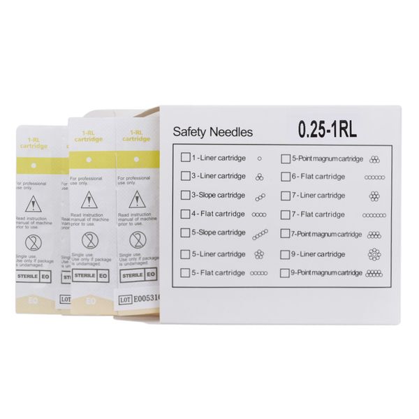 

tattoo machine needle 1rl 0.2/0.25/0.3mm cartridge permanent makeup needles for eyebrow lips tattoo machine handpiece needles