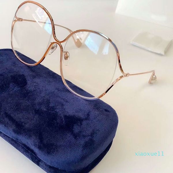 Luxury- 0254 Rose Gold Eyeglasses Очки Очки Очки Женщины Очки Очки Очки Мода Солнцезащитные Очки Новые С коробкой