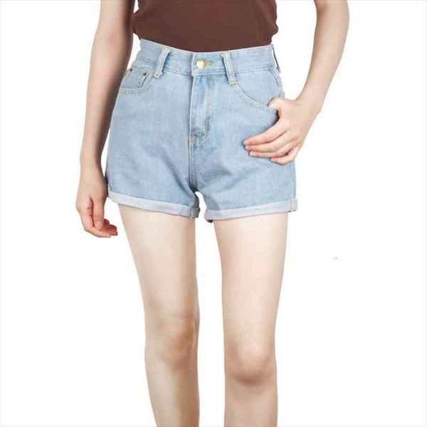 

women soft denim shorts classic vintage high waist blue wide leg female casual ladies loose shorts, White;black