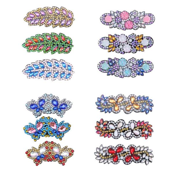 

diamond painting 3pcs hair clip 5d diy rhinestone barrettes handmade girls bobby pin hairpins hairpin headdress style decor