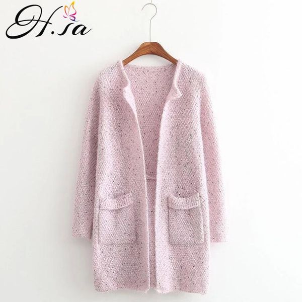 

women's sweaters h.sa 2021 women long sping sweater jacket pink blue candy color knit poncho sleeve oneck jumpers cardiagns, White;black