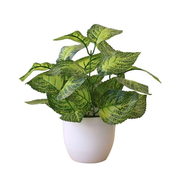 

decorative flowers & wreaths artificial flower foliage plant potted bonsai office decor green big leaves simulation wedding partition decora
