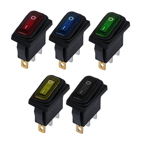 

smart home control kcd3 dust-proof oil-proof 15a 220v waterproof marine toggle rocker switch 3pin 2pin on off auto boat power with led light