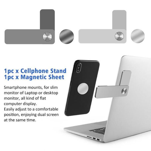 

aluminum alloy fixed for lapuniversal side mount notebook magnetic phone holder expansion flat monitor portable home office