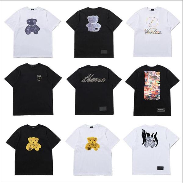 

men's t-shirts 14 style 2021 reflection bear we11done pearl t-shirt men women 1:1 tee welldone summer woman tshirt, White;black