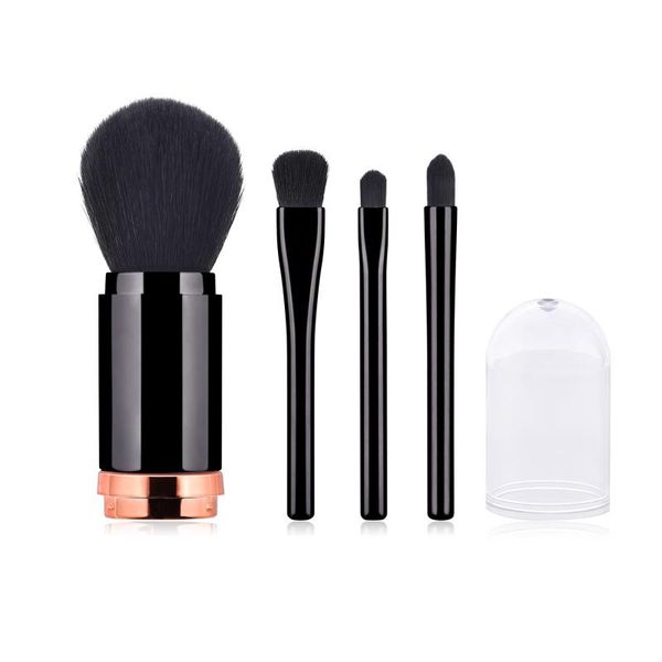 

makeup brushes 1 pcfour in one retractable dust-proof travel outfit mini brush professional tools soft and easy to wear