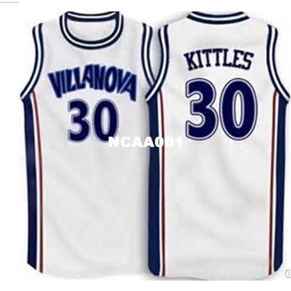 

vintage 21ss #30 villanova wildcats kerry kittles college jersey size s-4xl or custom any name or number jersey, Black