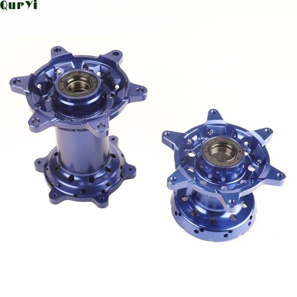 

parts blue cnc machined billet 36 holes mx front and rear wheels hubs set brand for 125-530 2003-2021