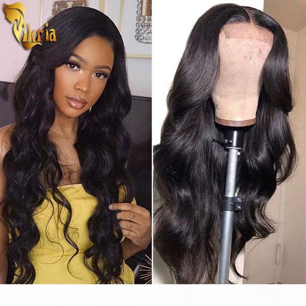 

body wave 360 lace wig 100% unprocessed brazilian human hair pre plucked natural hairline 130%~180% density with baby hair for black women, Black;brown