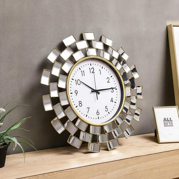 

minimalist mirror wall clock modern design creative art unique wall clock silent metal reloj pared grande home decor de50zb
