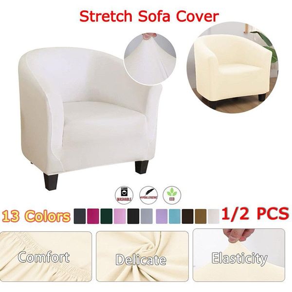 

chair covers polyester elastic stretch bathtub armchair sofa cover protector furniture slipcover for el home