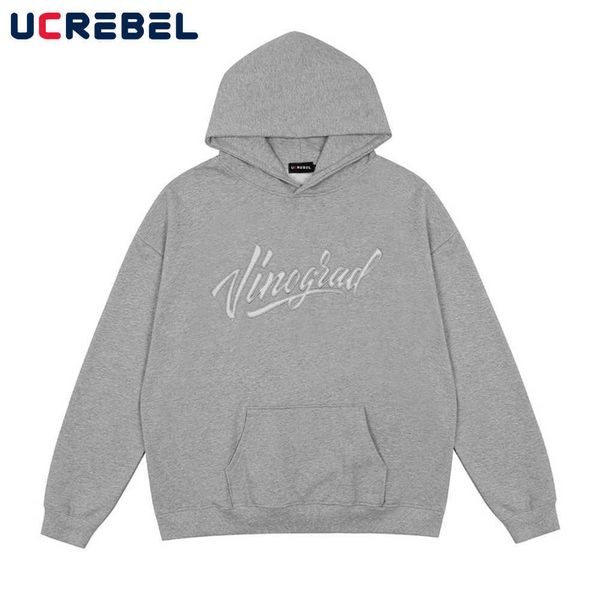 

men's hoodie, simple, casual, loose, long sleeves, street clothes, embroidered letters, autumn series, Black