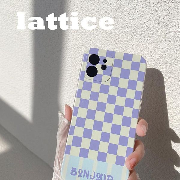 

cell phone pouches geometric contrast color case for 11 12 pro max xr xs 8 plus se2 shockproof soft back fitted cover