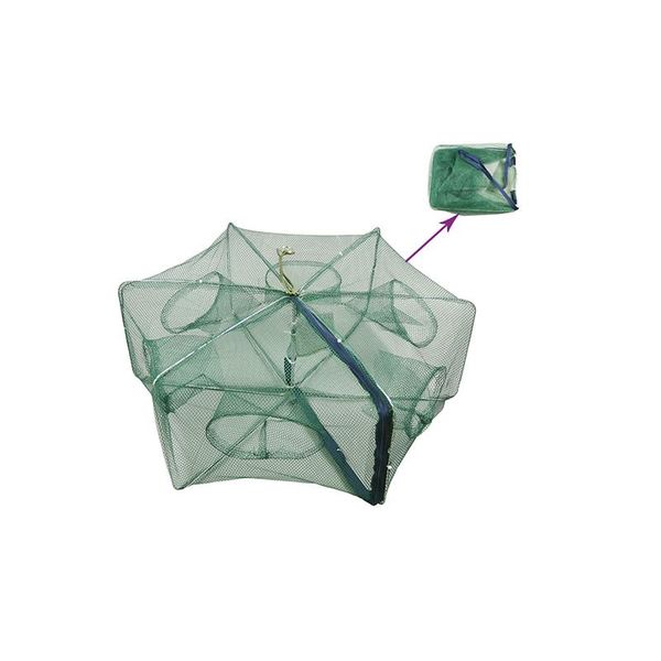 

fishing accessories folded hexagon shrimp automatic trap net tackle accessory tool
