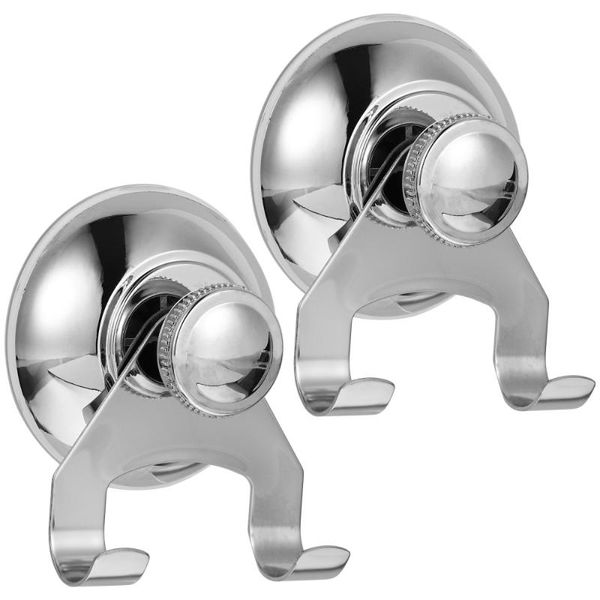 

hooks & rails 2pcs suction cup stainless steel punch wall hangers for kitchen
