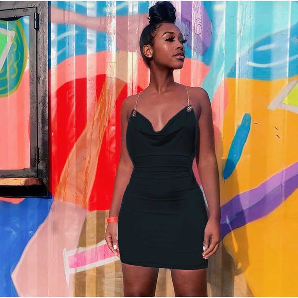 

colysmo 2 layers casual dress criss cross backless bodycon women summer sleeveless club party es vestidos 210527, Black;gray