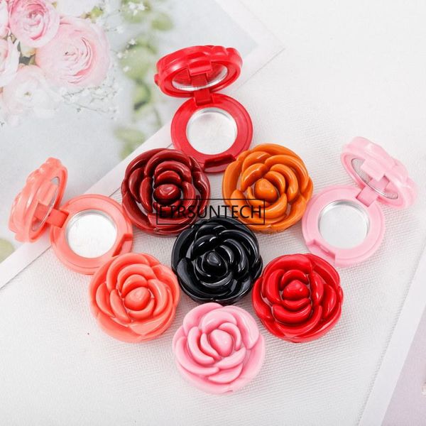 

storage bottles & jars 20pcs empty flower shape eyeshadow powder case elegant diy blush compact plastic rose lipstick sub container f2185