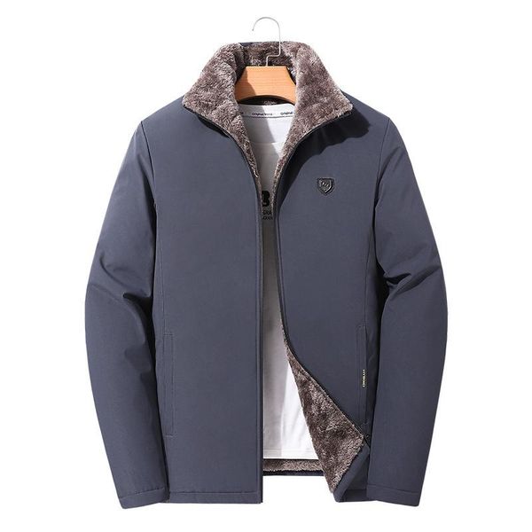 

men's jackets cashmere thickened lamb coat winter extremely cold warm cotton clothes for middle-aged and elderly dad large size, Black;brown