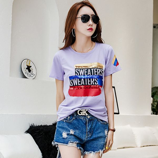

2021 new novo design itlia marca tshirt ocasional de manga curta shirt da forma das mulheres elegante fmea magro t camisas camiseta cam, White