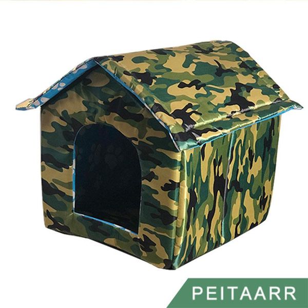 

cat beds & furniture [peitaarr] pet supplies sleeping nest bed waterproof indoors outdoors house collapsible portable winter puppy small dog