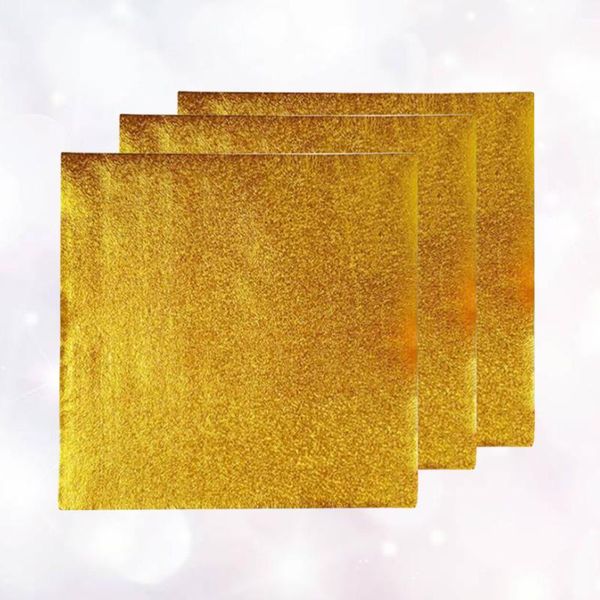 

gift wrap 200pcs aluminium foil paper gold wrapping package orange peel for packaging chocolate (golden)