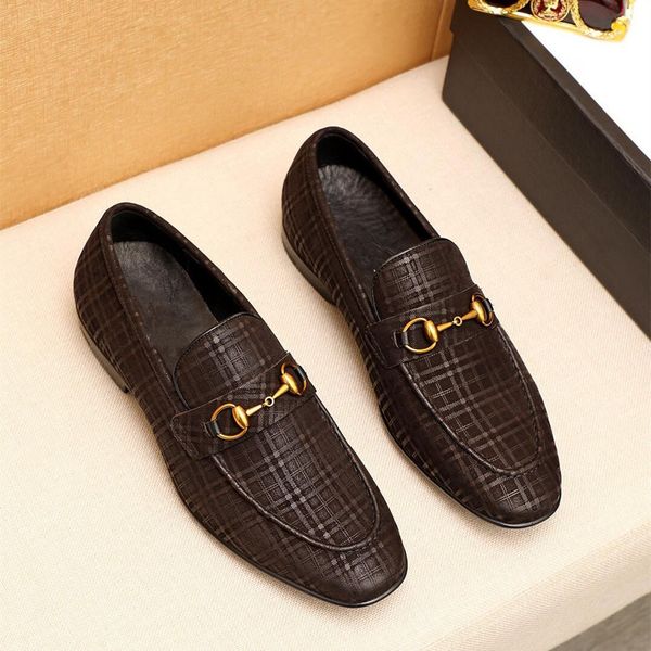 

a1 men's casual loafers cow split leather new driviers espadrilles vintage brown slip on designer men masculino flats shoes casual, Black