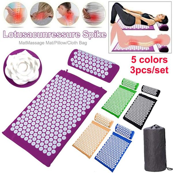 

massage cushion fitness acupuncture massage 4 color oxford cloth portable yoga mat practical sponge pad decompression pad