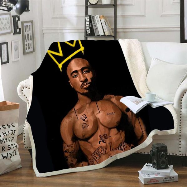 

blankets 2pac tupac 3d printed fleece blanket for beds thick quilt fashion bedspread sherpa throw adults kids 04
