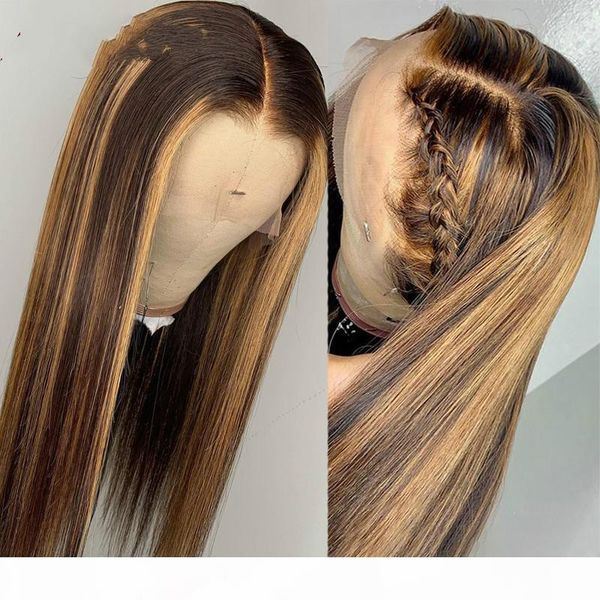 

highlight blonde human hair wigs brazilian remy hair pre plucked 13*6 lace front human hair wigs colored highlight lace wigs, Black;brown