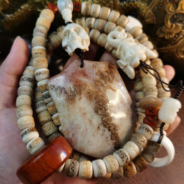 

camel bone, cow ethnic style bracelet, gaba hand string, tibetan ladies' products, Black