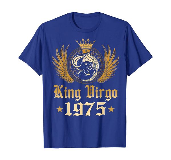 

king-virgo-1975 t-shirt 44 years old 44th-birthday, White;black